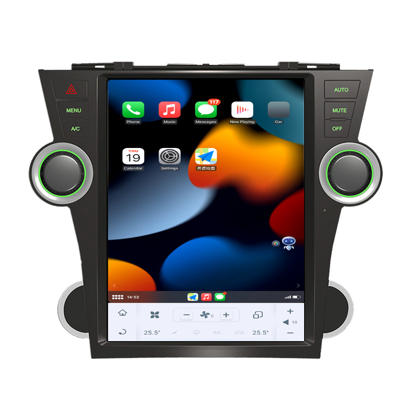 12 inch Qualcomm Car Android Head Unit Tesla Style Android11 ​​cho Toyota Highlander 2009-2013