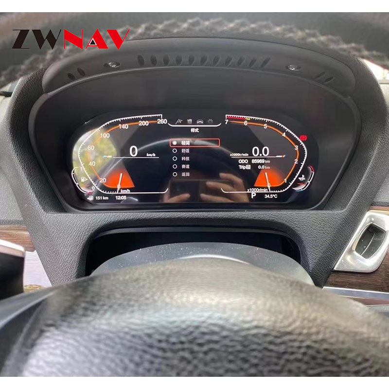 Bảng điều khiển xe LCD tùy chỉnh cụm kỹ thuật số tích hợp trong 1DIN cho BMW E60 E70 E71
