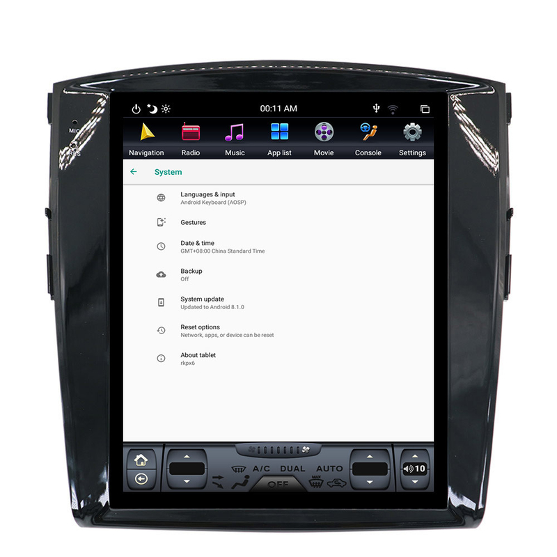 Màn hình cảm ứng 64GB Bộ đầu âm thanh nổi trên ô tô Android 9 cho Mitsubishi Pajero V97 V93