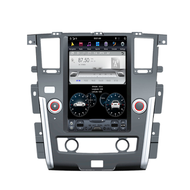 Điều hướng phong cách tesla 128G Android Media Player cho xe Nissan Patrol 2010 2017