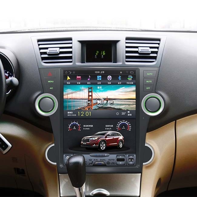 2013 Toyota Highlander Hệ thống định vị đầu Android PX6 12,1 inch