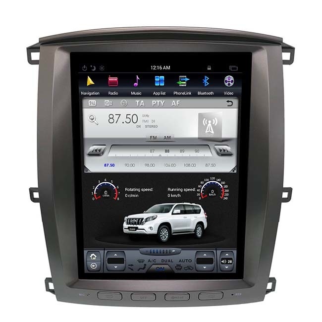 Bộ đầu 12,1 inch PX6 Tesla Máy nghe nhạc GPS dành cho ô tô Land Cruiser 64GB