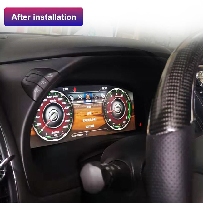 Cụm công cụ màn hình LCD trên ô tô Android 9 Tesla 13,6 inch cho Nissan Patrol Y62