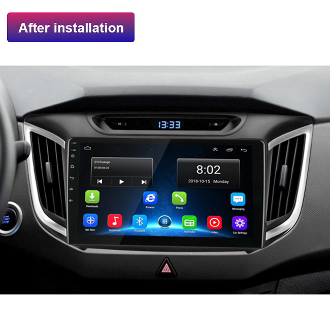 BT5.0 IX25 Hyundai Head Unit đơn din Hệ thống định vị ô tô Android 9