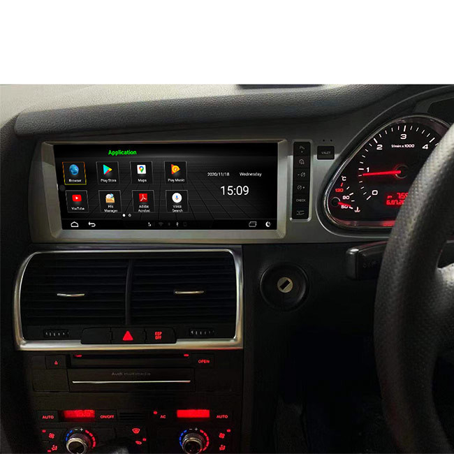 45V Audi Q7 Android Head Unit Single Din GPS Radio 4G WIFI 10,25 inch