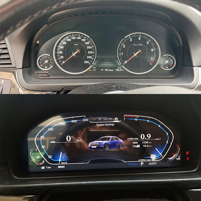 Màn hình bảng điều khiển kỹ thuật số BMW BMW dành cho cụm thiết bị màn hình LCD trên ô tô BMW