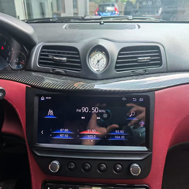 Đài phát thanh ô tô Android 10 Fascia sợi carbon màn hình đen cho Maserati GT / GC GranTurismo